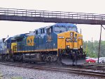 CSX 598 in a light rain